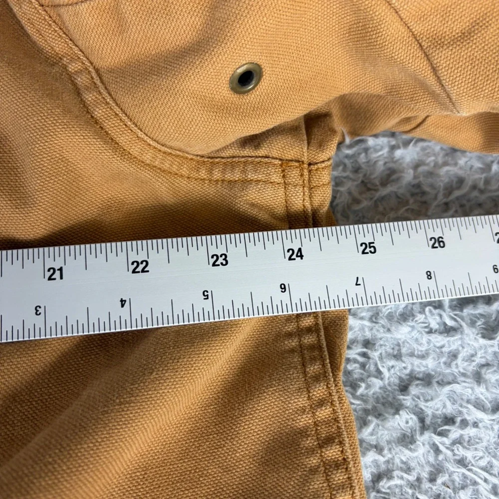 LL Bean Mens Original Field Coat Tan Canvas Primaloft Plaid Lined Jacket L Reg